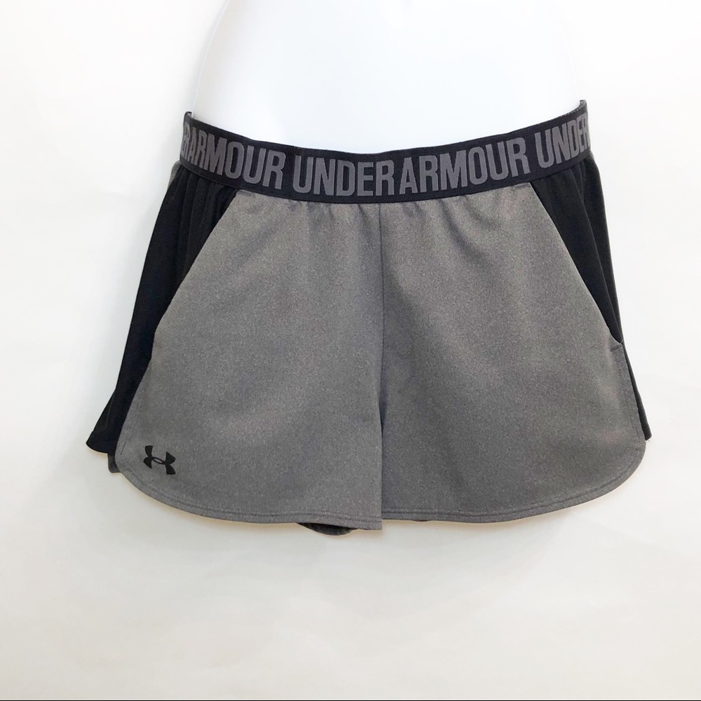 🦃Under Armour Play Up 2.0 Shorts Black and Gray - Picture 4 of 8